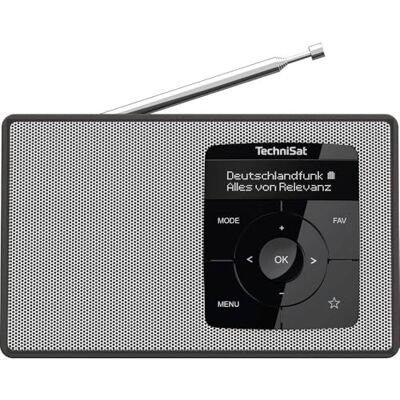 TechniSat Digittra 2 przenośne radio DAB+/FM z akumulatorem (z funkcją strumieniowania audio Bluetooth, funkcją budzika, wyświetlaczem OLED, gniazdem słuchawkowym, głośnikiem 1 W RMS), czarne/białe TechniSat Digittra 2 przenośne radio DAB+/FM z akumulatorem (z funkcją strumieniowania audio Bluetooth, funkcją budzika, wyświetlaczem OLED, gniazdem słuchawkowym, głośnikiem 1 W RMS), czarne/białe