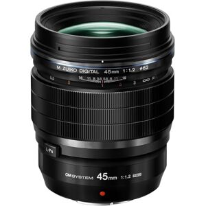 OM SYSTEM M.Zuiko Digital ED 45 mm F1.2 PRO Obiektyw, jasny obiektyw o stałej ogniskowej, odpowiedni do wszystkich aparatów MFT (modele Olympus OM-D i Pen, seria Panasonic G), czarny OM SYSTEM M.Zuiko Digital ED 45 mm F1.2 PRO Obiektyw, jasny obiektyw o stałej ogniskowej, odpowiedni do wszystkich aparatów MFT (modele Olympus OM-D i Pen, seria Panasonic G), czarny
