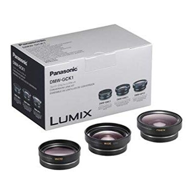 Panasonic DMW-GCK1 zestaw obiektywów konwersujących (szerokokątny DMW-GWC1, z konwersją makro DMW-GMC1 i z konwersją typu rybie oko DMW-GFC1) Panasonic DMW-GCK1 zestaw obiektywów konwersujących (szerokokątny DMW-GWC1, z konwersją makro DMW-GMC1 i z konwersją typu rybie oko DMW-GFC1)