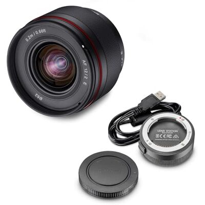 SAMYANG 23288 Obiektyw AF 12 mm F2.0 E + stacja obiektywu do Sony E – Autofokus APS-C szeroki kąt ogniskowy obiektyw do Sony E Mount APSC, do aparatów Sony SAMYANG 23288 Obiektyw AF 12 mm F2.0 E + stacja obiektywu do Sony E – Autofokus APS-C szeroki kąt ogniskowy obiektyw do Sony E Mount APSC, do aparatów Sony
