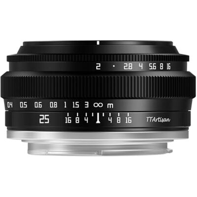 TTARTISAN APS-C 25 mm F2 metalowy obiektyw kompatybilny z mocowaniem M43 czarny TTARTISAN APS-C 25 mm F2 metalowy obiektyw kompatybilny z mocowaniem M43 czarny