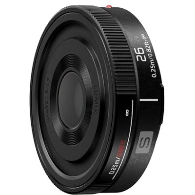 Panasonic Pełnoklatkowy obiektyw aparatu LUMIX, S 26 mm F8 S-R26 Panasonic Pełnoklatkowy obiektyw aparatu LUMIX, S 26 mm F8 S-R26