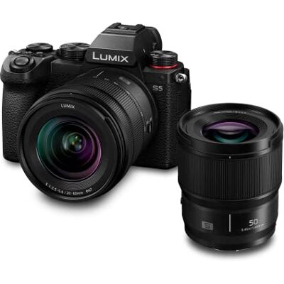 Panasonic Lumix S Obiektywy do Aparatu, Czarny, 20-60 mm i 50 mm Panasonic Lumix S Obiektywy do Aparatu, Czarny, 20-60 mm i 50 mm