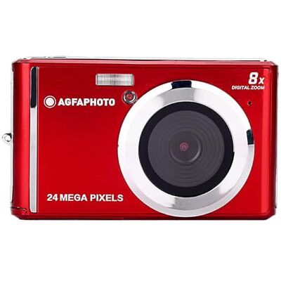 AgfaPhoto AGFA Realishot DC5500 kompaktowy aparat cyfrowy, 24 MP, 2,4-calowy ekran LCD, 8-krotny zoom cyfrowy, wideo HD 720p, zewnętrzna pamięć SD, bateria litowa czerwony AgfaPhoto AGFA Realishot DC5500 kompaktowy aparat cyfrowy, 24 MP, 2,4-calowy ekran LCD, 8-krotny zoom cyfrowy, wideo HD 720p, zewnętrzna pamięć SD, bateria litowa czerwony