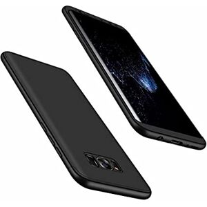 Fanxwu Samsung Galaxy S8 plus etui ochrona 360 stopni 3 w 1 kombinacja ultracienka obudowa odporna na zarysowania gumowa twarda obudowa czarna