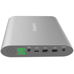 Krisdonia Laptop Power Bank 50000mAh szybkie ładowanie przenośna ładowarka z 4 portami (port typu C port DC podwójny USB) do laptopa, tabletu, smartfona, Macbooka, kamery