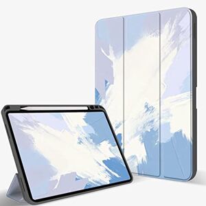 WunM Studio Etui na iPada Pro 11 cali 2022/2021/2020/2018 (4. / 3. / 2. / 1. generacja), smukła twarda tylna obudowa Smart Cover, sztuka abstrakcyjna