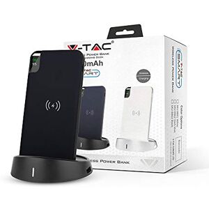 V-TAC VT-3509 Powerbank met draadloze QI lader 8.000 mAh zwart