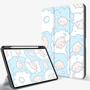WunM Studio Etui na iPada Pro 11 cali 2022/2021/2020/2018 (4. / 3. / 2. / 1. generacja), smukła twarda tylna obudowa Smart Cover, urocza owca zwierzęca