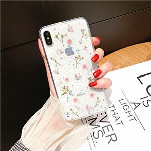 Tybaker Etui na telefon komórkowy iPhone 11 Pro, iPhone 11 Pro, suszone kwiaty, etui ochronne cienkie, żel kryształowy, ręcznie wykonane, wieczne kwiaty, etui ochronne do iPhone 11 Pro (5,8'')