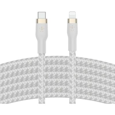 Belkin BoostCharge Pro Flex pleciony kabel USB typu C do Lightning (2 m/7 stóp), 20 W szybkie ładowanie PD do iPhone'a 14/14 Plus, 13, 12, Pro, Max, Mini, SE, iPad i nie tylko biały Belkin BoostCharge Pro Flex pleciony kabel USB typu C do Lightning (2 m/7 stóp), 20 W szybkie ładowanie PD do iPhone'a 14/14 Plus, 13, 12, Pro, Max, Mini, SE, iPad i nie tylko biały