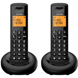 Alcatel E160 Duo czarny bezprzewodowy telefon DECT z blokadą niechcianych połączeń, duży podświetlany wyświetlacz łatwy do odczytania pomarańczowy, klasyczny dzwonek polifoniczny Alcatel E160 Duo czarny bezprzewodowy telefon DECT z blokadą niechcianych połączeń, duży podświetlany wyświetlacz łatwy do odczytania pomarańczowy, klasyczny dzwonek polifoniczny