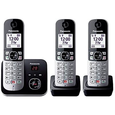Telefon bezprzewodowy Panasonic KX-TG6863GB - Duży telefon, Długa żywotność baterii Telefon bezprzewodowy Panasonic KX-TG6863GB - Duży telefon, Długa żywotność baterii