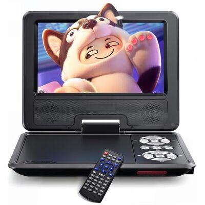 WOLFANG Przenośny Odtwarzacz DVD 9,5" Dla Dzieci i Podróży Samochodem Ekran Obrotowy HD 7,5", 4-6h Pracy, Bez Blokady Regionalnej, Głośnik Stereo, Obsługa Słuchawek/Synchronizacji TV/USB/Karty SD WOLFANG Przenośny Odtwarzacz DVD 9,5" Dla Dzieci i Podróży Samochodem Ekran Obrotowy HD 7,5", 4-6h Pracy, Bez Blokady Regionalnej, Głośnik Stereo, Obsługa Słuchawek/Synchronizacji TV/USB/Karty SD