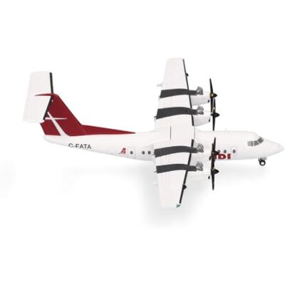 Herpa DHC-7 De Havilland Canada, Air Tindi Oryginalny metalowy model samolotu w skali 1:200, z podstawką, dla kolekcjonerów od 14 lat, Designed in Germany Herpa DHC-7 De Havilland Canada, Air Tindi Oryginalny metalowy model samolotu w skali 1:200, z podstawką, dla kolekcjonerów od 14 lat, Designed in Germany