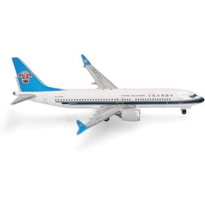 Herpa model samolotu China Southern Airlines Boeing 737 Max 8, miniatura w skali 1:500, model kolekcjonerski, bez podstawki, metal Herpa model samolotu China Southern Airlines Boeing 737 Max 8, miniatura w skali 1:500, model kolekcjonerski, bez podstawki, metal