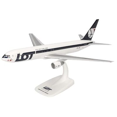 Herpa model samolotu Snapfit LOT Polish Airlines Boeing 767-300, miniatura w skali 1:200, model kolekcjonerski z podstawką, tworzywo sztuczne Herpa model samolotu Snapfit LOT Polish Airlines Boeing 767-300, miniatura w skali 1:200, model kolekcjonerski z podstawką, tworzywo sztuczne