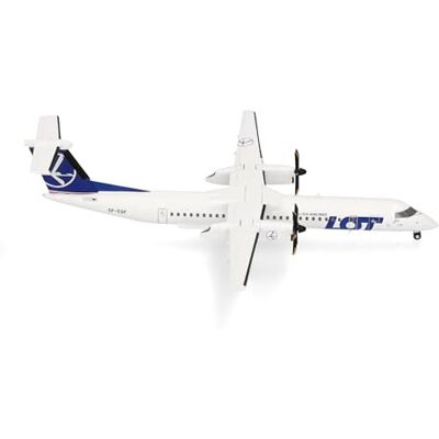 Herpa model samolotu LOT Polish Airlines Bombardier Q400, miniatura w skali 1:200, model kolekcjonerski z podstawką, metal Herpa model samolotu LOT Polish Airlines Bombardier Q400, miniatura w skali 1:200, model kolekcjonerski z podstawką, metal