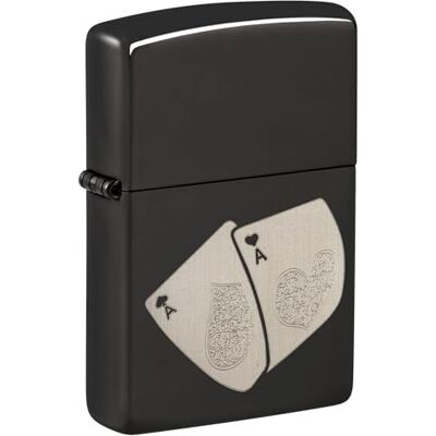 Zippo Ace Zapalniczka Sztormowa, Grawerowanie Laserowe/Automatyczne, do Napełniania, Wielokrotnego Użytku, Wiatroodporna Konstrukcja, Pudełko Prezentowe, Wykonano w USA, Czarny z optymalnym Połyskiem Zippo Ace Zapalniczka Sztormowa, Grawerowanie Laserowe/Automatyczne, do Napełniania, Wielokrotnego Użytku, Wiatroodporna Konstrukcja, Pudełko Prezentowe, Wykonano w USA, Czarny z optymalnym Połyskiem