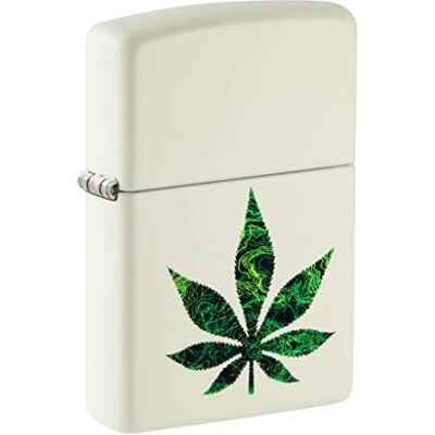 Zippo Zapalniczka Sztormowa, Model Cannabis Glow, Biała z Kolorowym Nadrukiem, Wykończenie Glow-In-The-Dark, do Napełniania, Odporna na Wiatr, Pudełko Prezentowe, Wyprodukowana w USA Zippo Zapalniczka Sztormowa, Model Cannabis Glow, Biała z Kolorowym Nadrukiem, Wykończenie Glow-In-The-Dark, do Napełniania, Odporna na Wiatr, Pudełko Prezentowe, Wyprodukowana w USA