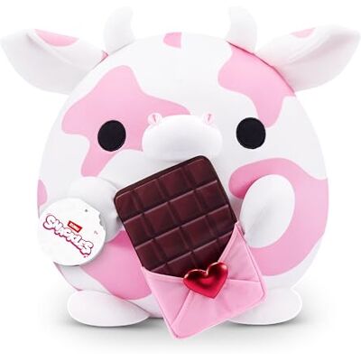 Snackles Przekąski Valentines, Cow, 35 cm Snackle by ZURU Cuddly Squishy Comfort Plush with License Snack Brand Accessory, Prezenty na Walentynki (Cow, Czekolada) Snackles Przekąski Valentines, Cow, 35 cm Snackle by ZURU Cuddly Squishy Comfort Plush with License Snack Brand Accessory, Prezenty na Walentynki (Cow, Czekolada)