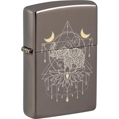 Zippo Elephant Lotus Flower Zapalniczka Sztormowa, Laser Dwukolorowy, Wielokrotnego Użytku, do Napełniania, Wiatroodporna Konstrukcja, Pudełko na Prezent, Wykonano w USA, Kolor Czarny (Black Ice) Zippo Elephant Lotus Flower Zapalniczka Sztormowa, Laser Dwukolorowy, Wielokrotnego Użytku, do Napełniania, Wiatroodporna Konstrukcja, Pudełko na Prezent, Wykonano w USA, Kolor Czarny (Black Ice)