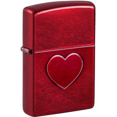 Zippo Stamped Heart Zapalniczka Sztormowa, z Tłoczeniem, do Napełniania, Wielokrotnego Użytku, Wiatroodporna Konstrukcja, Wykonano w USA, Czerwony (Candy Apple Red) Zippo Stamped Heart Zapalniczka Sztormowa, z Tłoczeniem, do Napełniania, Wielokrotnego Użytku, Wiatroodporna Konstrukcja, Wykonano w USA, Czerwony (Candy Apple Red)