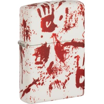 Zippo Bloody Hand Zapalniczka Sztormowa, Kolorowy Nadruk, do Napełniania, Wielokrotnego Użytku, Wiatroodporna Konstrukcja, Pudełko na Prezent, Wykonano w USA, Kolor 540° Zippo Bloody Hand Zapalniczka Sztormowa, Kolorowy Nadruk, do Napełniania, Wielokrotnego Użytku, Wiatroodporna Konstrukcja, Pudełko na Prezent, Wykonano w USA, Kolor 540°