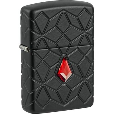 Zippo Diamond Pattern Zapalniczka Sztormowa, Multicut z Przymocowanym Kryształem, do Napełniania, Wykonano w USA, Wzmocniona Obudowa, Kolor Czarny Matowy Zippo Diamond Pattern Zapalniczka Sztormowa, Multicut z Przymocowanym Kryształem, do Napełniania, Wykonano w USA, Wzmocniona Obudowa, Kolor Czarny Matowy