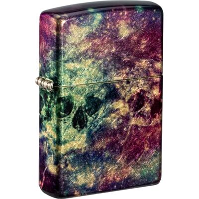 Zippo Galaxy Skull Zapalniczka Sztormowa, do Napełniania, Wielokrotnego Użytku, Wiatroodporna Konstrukcja, Pudełko na Prezent, Wykonano w USA, Kolor Postarzany Mosiądz, Fuzyjne Nanoszenie Zippo Galaxy Skull Zapalniczka Sztormowa, do Napełniania, Wielokrotnego Użytku, Wiatroodporna Konstrukcja, Pudełko na Prezent, Wykonano w USA, Kolor Postarzany Mosiądz, Fuzyjne Nanoszenie
