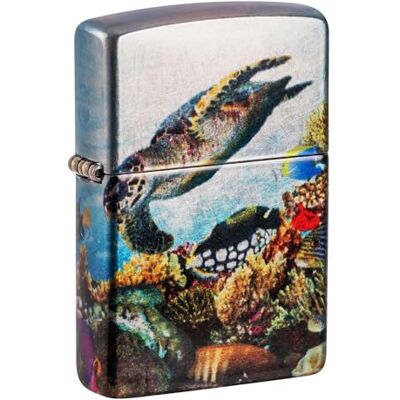 Zippo Deep Sea Zapalniczka Sztormowa, do Napełniania, Wielokrotnego Użytku, Wiatroodporna Konstrukcja, Pudełko na Prezent, Wykonano w USA, Kolor Postarzany Chrom (540° Tumbled Chrome) Zippo Deep Sea Zapalniczka Sztormowa, do Napełniania, Wielokrotnego Użytku, Wiatroodporna Konstrukcja, Pudełko na Prezent, Wykonano w USA, Kolor Postarzany Chrom (540° Tumbled Chrome)