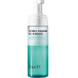 Faced Face D Double Cleansing Oil + Mousse, 160 ml, oczyszczacz do twarzy, oczu i ust, podwójna detekcja, środek nawilżający, kojący z kwasem hialuronowym i czynnymi roślinami, skóra wrażliwa, wyprodukowano Faced Face D Double Cleansing Oil + Mousse, 160 ml, oczyszczacz do twarzy, oczu i ust, podwójna detekcja, środek nawilżający, kojący z kwasem hialuronowym i czynnymi roślinami, skóra wrażliwa, wyprodukowano