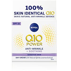NIVEA Q10 Power Sensitive krem na dzień (50 ml), mocny krem do twarzy Q10 dla kobiet, bezzapachowy krem do twarzy dla skóry wrażliwej, z koenzymem Q10 i LSF 15 NIVEA Q10 Power Sensitive krem na dzień (50 ml), mocny krem do twarzy Q10 dla kobiet, bezzapachowy krem do twarzy dla skóry wrażliwej, z koenzymem Q10 i LSF 15