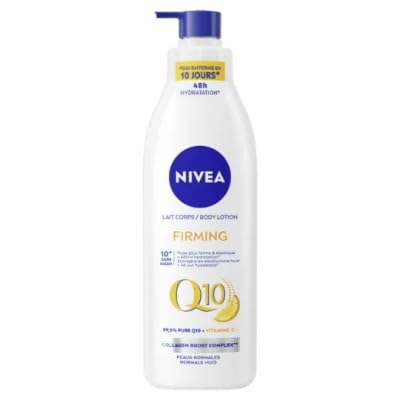 NIVEA Twarde mleko do ciała Q10 48H (1x 250ml) Nawilżające mleko do ciała wzbogacone o koenzym Q10 & Witaminę C Ujędrniający krem nawilżający do ciała dla skóry normalnej NIVEA Twarde mleko do ciała Q10 48H (1x 250ml) Nawilżające mleko do ciała wzbogacone o koenzym Q10 & Witaminę C Ujędrniający krem nawilżający do ciała dla skóry normalnej