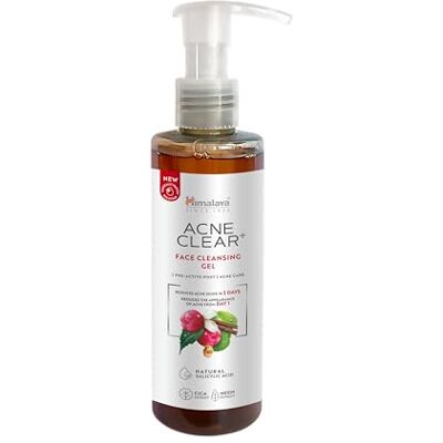 Himalaya Acne Clear+ Żel do mycia twarzy, 200 ml – kwas salicylowy, CICA i neem – zwalcza 5 objawów trądziku, w 97% pochodzenia naturalnego – delikatny, niekomedogenny środek czyszczący Himalaya Acne Clear+ Żel do mycia twarzy, 200 ml – kwas salicylowy, CICA i neem – zwalcza 5 objawów trądziku, w 97% pochodzenia naturalnego – delikatny, niekomedogenny środek czyszczący