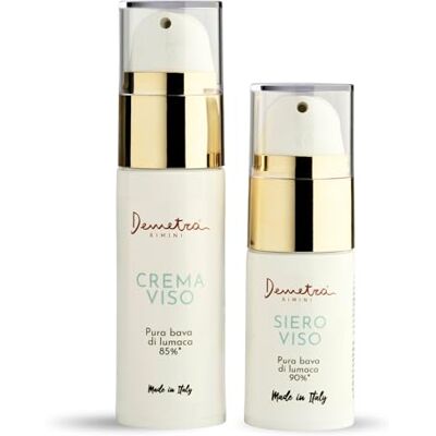 Demetra Travel Kit 2 w 1 – krem do twarzy 85% + serum do twarzy 90% z ślimakiem i kwasem hialuronowym (30 ml i 15 ml) w rozmiarze podróżnym Demetra Travel Kit 2 w 1 – krem do twarzy 85% + serum do twarzy 90% z ślimakiem i kwasem hialuronowym (30 ml i 15 ml) w rozmiarze podróżnym