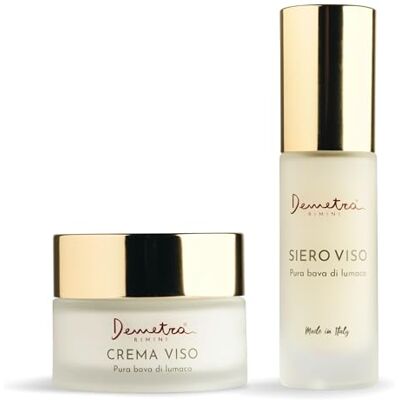 Demetra Zestaw do pielęgnacji skóry 2 w 1 – krem do twarzy 85% i serum do twarzy 90% – ślimak i kwas hialuronowy (50 ml i 30 ml) Demetra Zestaw do pielęgnacji skóry 2 w 1 – krem do twarzy 85% i serum do twarzy 90% – ślimak i kwas hialuronowy (50 ml i 30 ml)