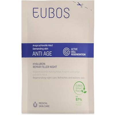 EUBOS I Anti Age I Hyaluron Repair Filler Night I worek uzupełniający I 50 ml I dla skóry wymagającej I przyswajalność potwierdzona dermatologicznie EUBOS I Anti Age I Hyaluron Repair Filler Night I worek uzupełniający I 50 ml I dla skóry wymagającej I przyswajalność potwierdzona dermatologicznie