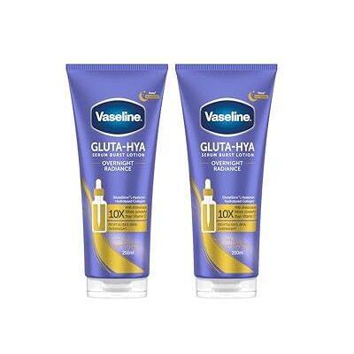 Vaseline Gluta-Hya Overnight Radiance Serum Burst Nawilżające Mleczko z Antyoksydantami dla Gładkiej, Jędrnej Skóry, 2 × 200 ml Vaseline Gluta-Hya Overnight Radiance Serum Burst Nawilżające Mleczko z Antyoksydantami dla Gładkiej, Jędrnej Skóry, 2 × 200 ml