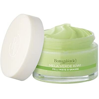 Bottega Verde Nawilżający krem do twarzy, 50 ml, nawilża, matuje i oczyszcza skórę, z zielonym jabłkiem i kiwi, do skóry mieszanej lub tłustej Bottega Verde Nawilżający krem do twarzy, 50 ml, nawilża, matuje i oczyszcza skórę, z zielonym jabłkiem i kiwi, do skóry mieszanej lub tłustej