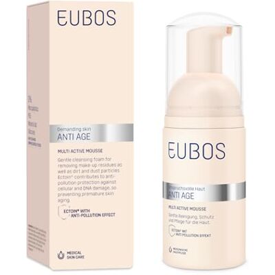 EUBOS MULTI ACTIVE MOUSSE DE ANTI AGE: Miękka pianka czyszcząca Z efektem przeciwzanieczyszczeniowym i aloesem Wegańskie Bez mikroplastiku 100ml EUBOS MULTI ACTIVE MOUSSE DE ANTI AGE: Miękka pianka czyszcząca Z efektem przeciwzanieczyszczeniowym i aloesem Wegańskie Bez mikroplastiku 100ml