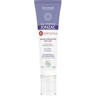 JONZAC Woda termiczna Przeciwstarzeniowe serum hialuronowe Wszystkie skóry, nawet wrażliwe Sublimaktywne Certyfikat organiczny Cosmos Tuba 30 ml JONZAC Woda termiczna Przeciwstarzeniowe serum hialuronowe Wszystkie skóry, nawet wrażliwe Sublimaktywne Certyfikat organiczny Cosmos Tuba 30 ml