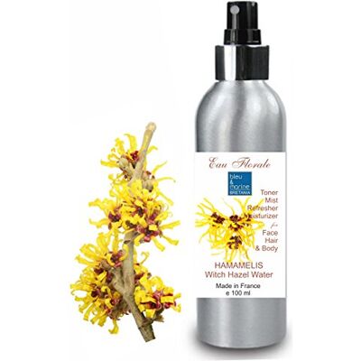 bleu & marine Bretania Hydrolat oczaru wirginijskiego – woda Hamamelis 100 ml woda kwiatowa 100% czysty bezalkoholowy środek czyszczący do porów tłusta skóra toner do twarzy zmywacz do makijażu Blemish trądzik naturalny bleu & marine Bretania Hydrolat oczaru wirginijskiego – woda Hamamelis 100 ml woda kwiatowa 100% czysty bezalkoholowy środek czyszczący do porów tłusta skóra toner do twarzy zmywacz do makijażu Blemish trądzik naturalny