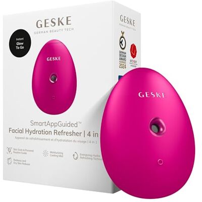 GESKE SmartAppGuided™ Odświeżający krem nawilżający do twarzy 4 w 1 rozpylacz wody parowiec do twarzy strumień wody pan twarz Urządzenie do oczyszczania twarzy panie Kosmetyki GESKE SmartAppGuided™ Odświeżający krem nawilżający do twarzy 4 w 1 rozpylacz wody parowiec do twarzy strumień wody pan twarz Urządzenie do oczyszczania twarzy panie Kosmetyki