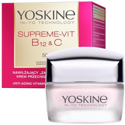 Yoskine Supreme Vit B12 + C krem na dzień 50 ml krem do twarzy z liftingiem cykorowym dla promiennej skóry od 50 Yoskine Supreme Vit B12 + C krem na dzień 50 ml krem do twarzy z liftingiem cykorowym dla promiennej skóry od 50