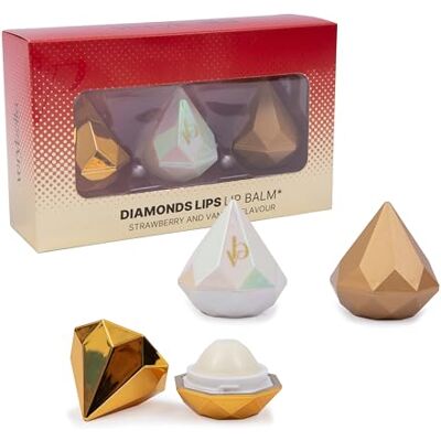 verybella Balsam do ust 3-częściowy zestaw Balsam do ust w kształcie diamentu 2 zapachy truskawek i wanilii odżywki do ust odżywiają i chronią pomysł na prezent verybella Balsam do ust 3-częściowy zestaw Balsam do ust w kształcie diamentu 2 zapachy truskawek i wanilii odżywki do ust odżywiają i chronią pomysł na prezent