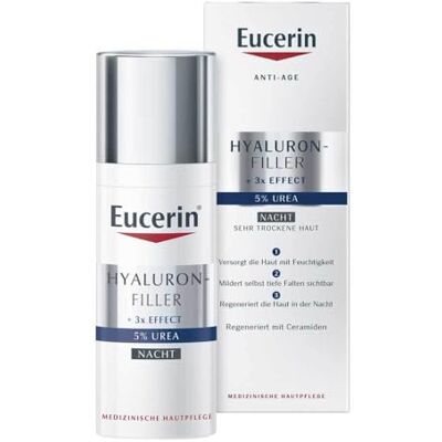 Eucerin Hyaluron-Filler 5% Urea Nacht Creme, 50 ml Kremowa Eucerin Hyaluron-Filler 5% Urea Nacht Creme, 50 ml Kremowa