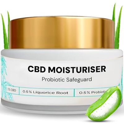 Avilia Krem do skóry tłustej krem nawilżający krem przeciwzmarszczkowy Chroń swoją skórę kremem nawilżającym Probiotycznym Safeguard CBD, 50 ml Avilia Krem do skóry tłustej krem nawilżający krem przeciwzmarszczkowy Chroń swoją skórę kremem nawilżającym Probiotycznym Safeguard CBD, 50 ml