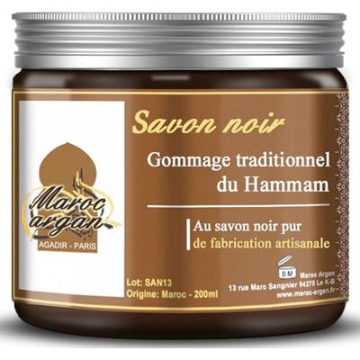 Maroc Argan 100% naturalny peeling z czarnym mydłem 200ml Maroc Argan 100% naturalny peeling z czarnym mydłem 200ml