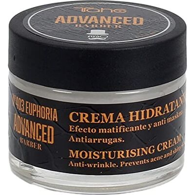 Tahe Advanced Barber krem nawilżający do twarzy nr 403 Euphoria dla mężczyzn matujący i anty-maskne, 50 ml Tahe Advanced Barber krem nawilżający do twarzy nr 403 Euphoria dla mężczyzn matujący i anty-maskne, 50 ml